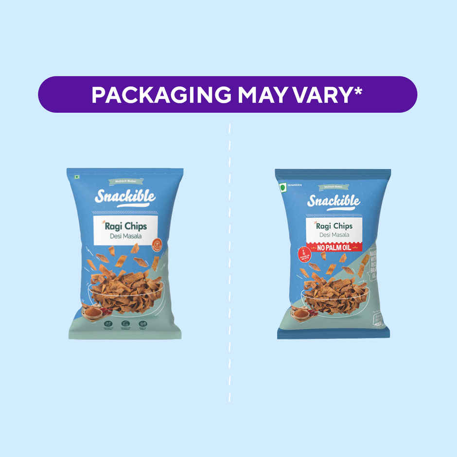 Snackible Desi Masala Ragi Chips | High Fibre, No Palm Oil