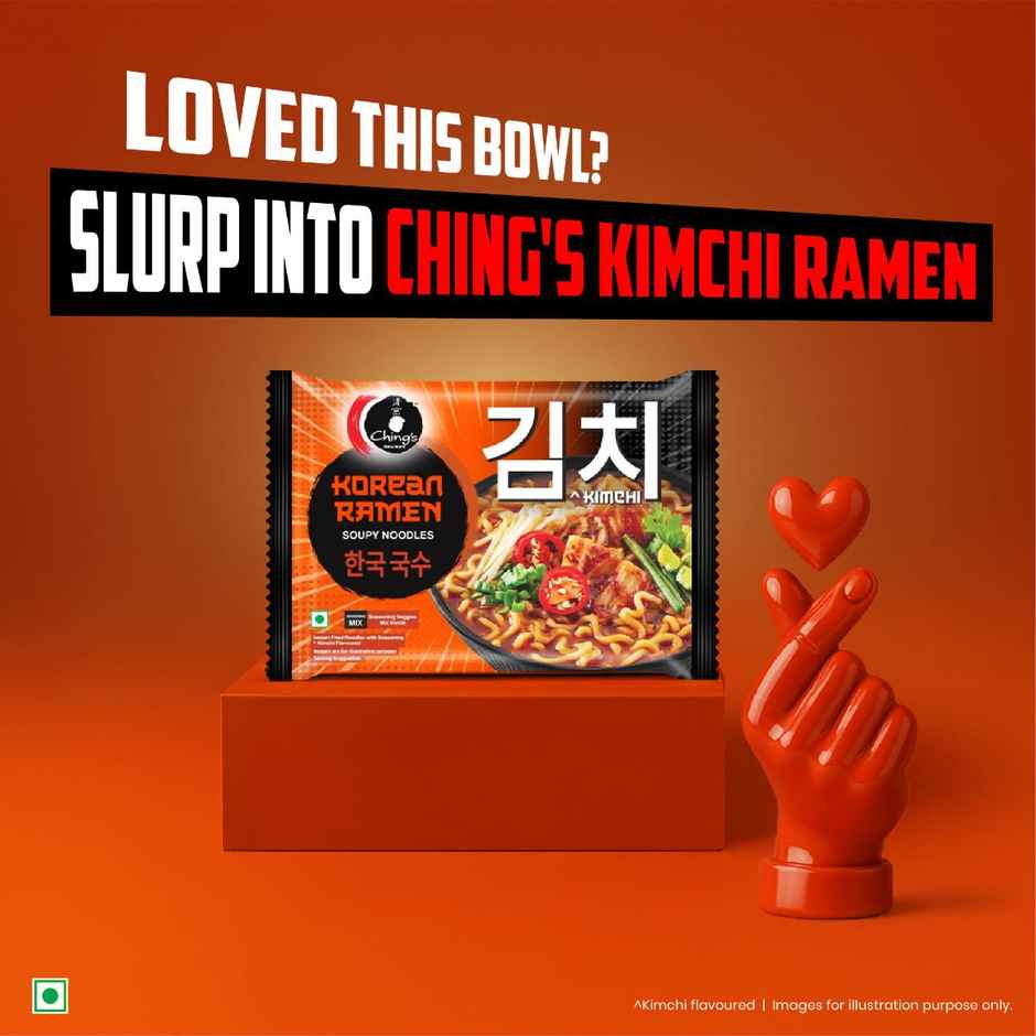 Ching's Korean Ramen Spicy Veg Flavoured Instant Noodles