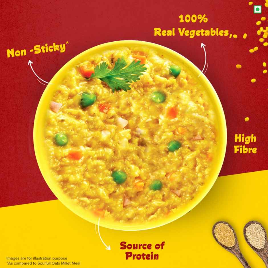 Tata Soulfull Masala Oats+ With Millets Mast Masala With Dal Shakti, 25% Millets, Non-Sticky Oats
