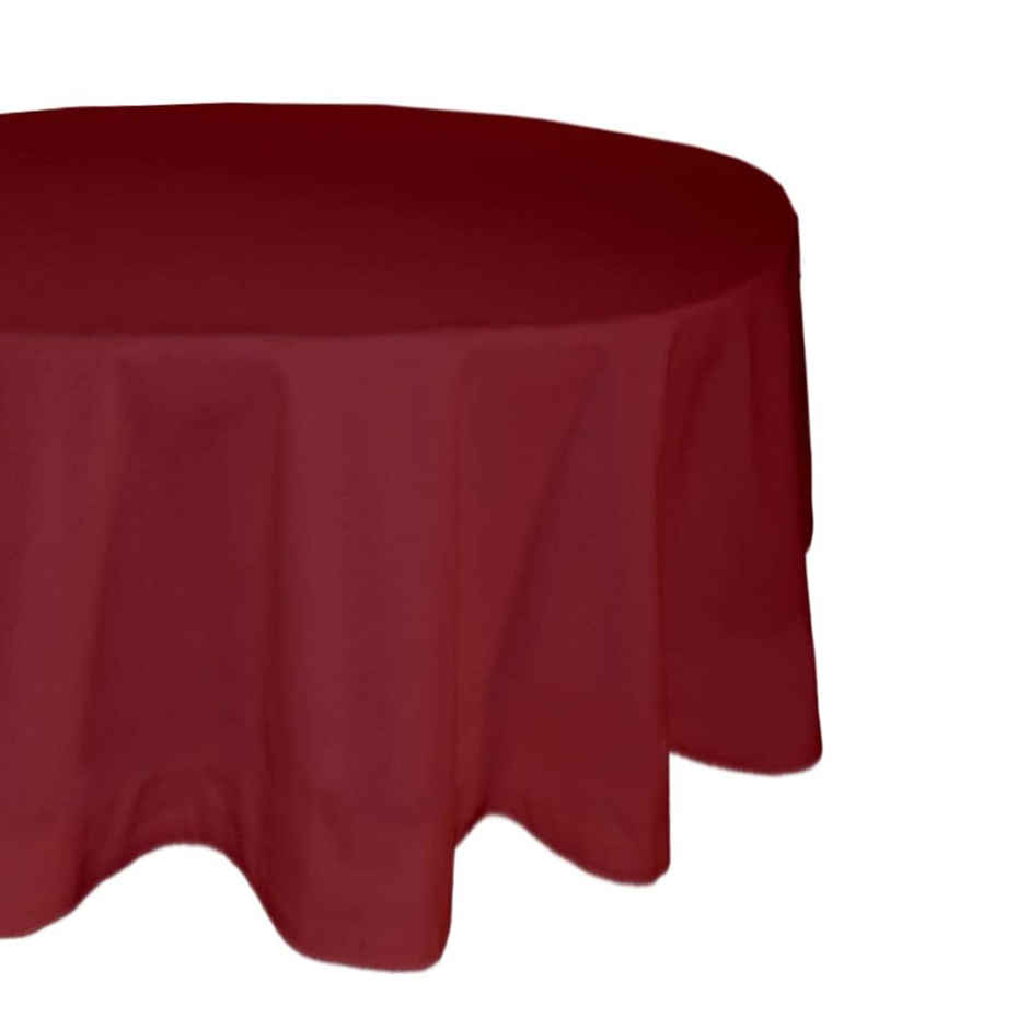 Lushomes Table Cloth - Cotton Maroon | 40 inch Round | 2 Seater Round/Oval