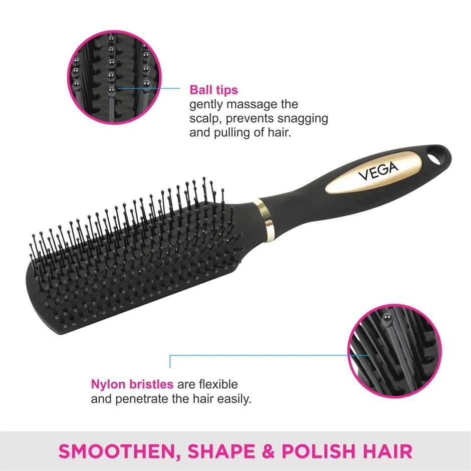 VEGA Flat Hair Brush For Men & Women (R9-Fb)