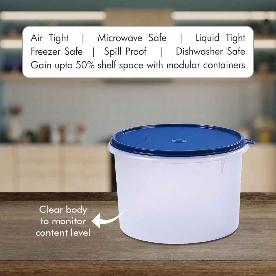 Signoraware Store Well Container Round 3.5 Ltr - Mod Blue