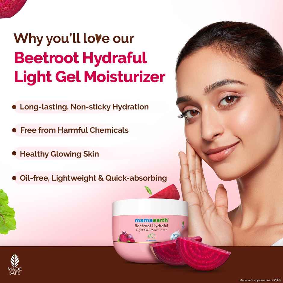 Mamaearth Beetroot Hydraful Light Gel Moisturizer