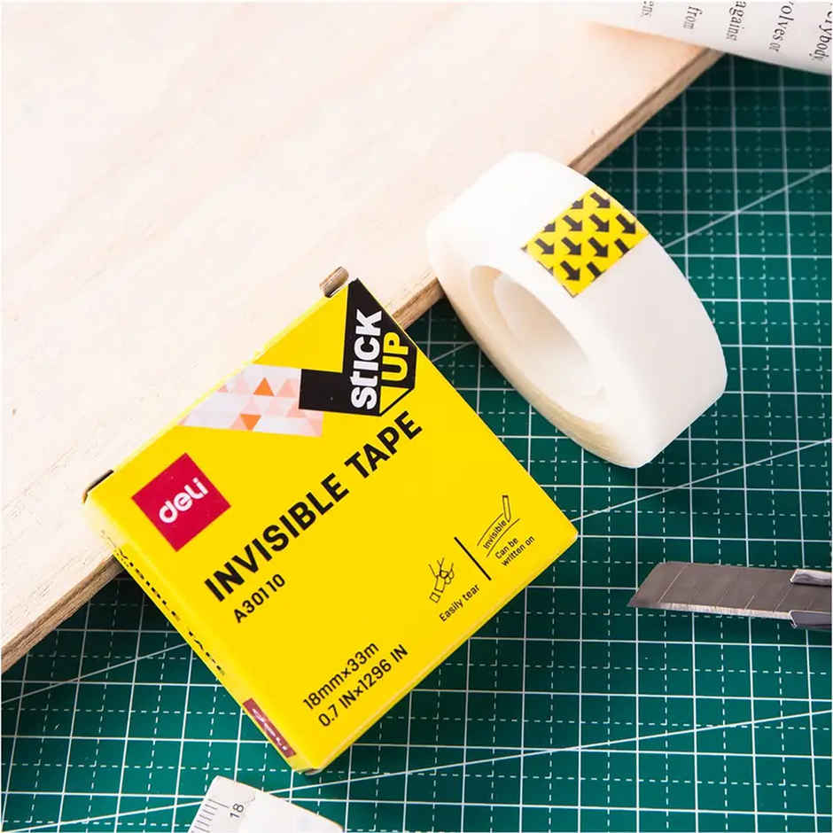 Deli Invisible Tape 1T, White