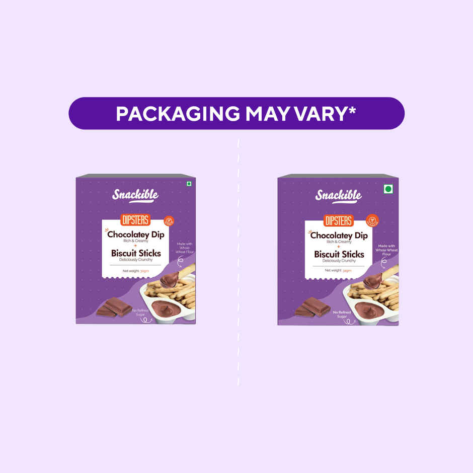 Snackible Biscuit Sticks | With Chocolatey Dip | Made With Jaggery