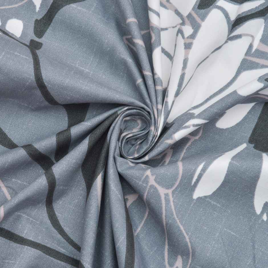 BAY6 Microfiber Cotton Door Curtains - Set of 2 - (7x4 ft) - Grey