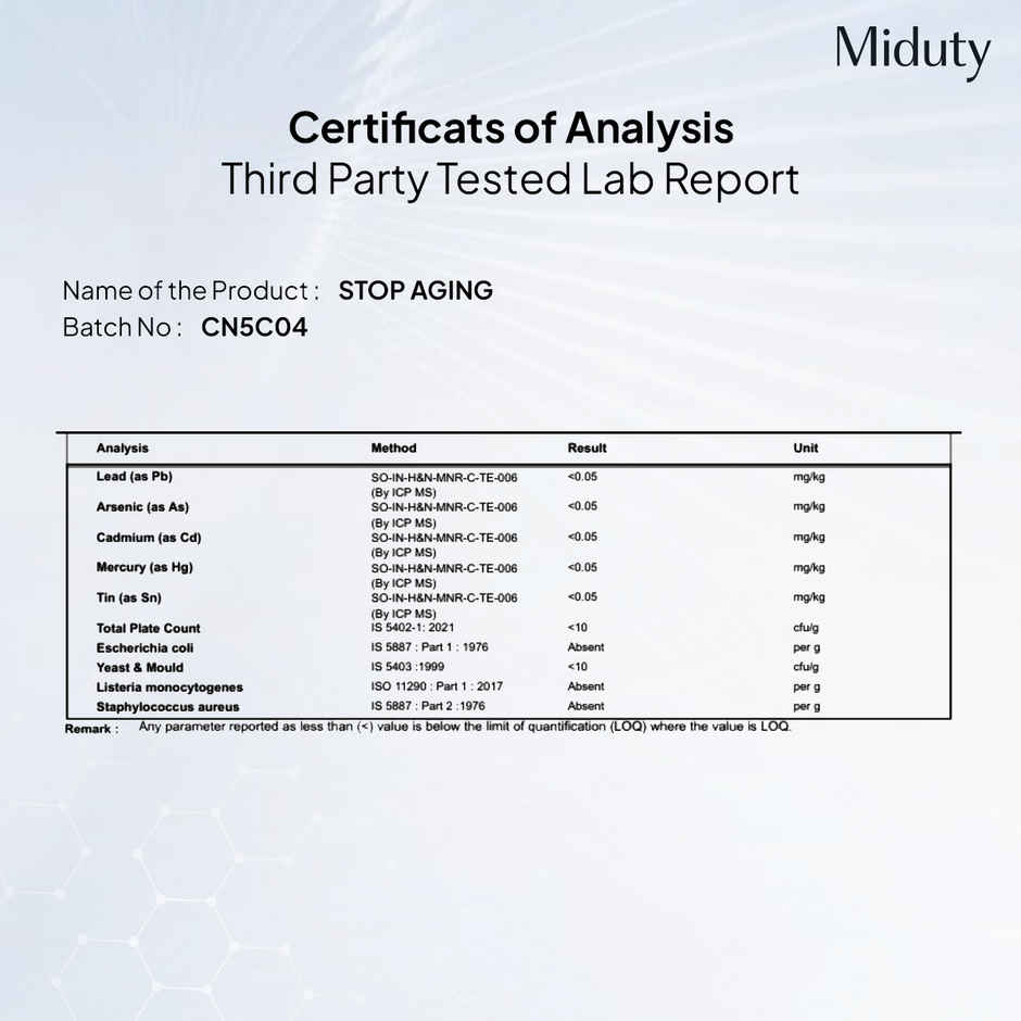Miduty Stop Aging - Anti Aging Supplement