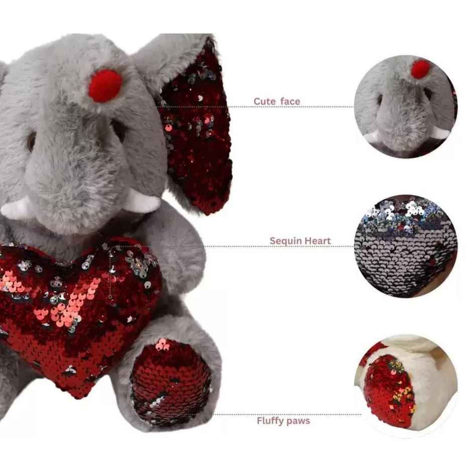 Dearjoy Elephant With Heart 30 cm