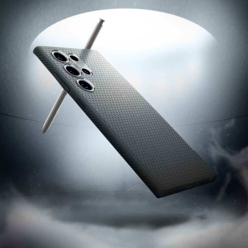 Spigen Liquid Air Back Cover Case Compatible with Galaxy S24 Ultra (TPU | Marble Gray)