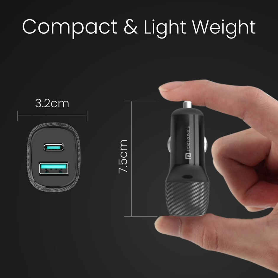 Portronics Car Power 6 Car Charger With Type C