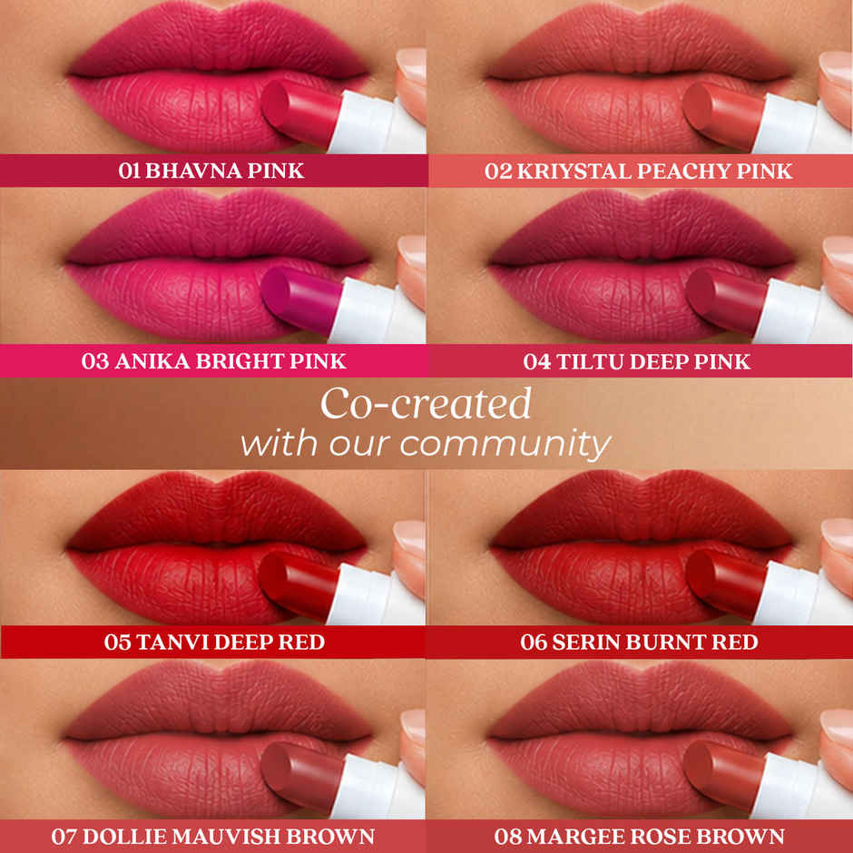 Just Herbs Ayurvedic Mini Lipstick Kit | Matte Finish, Long Lasting & Hydrating