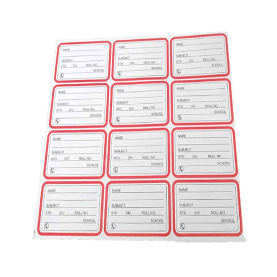 ABK Classic Red Border Book Label - Deluxe 1 Pkt 16 Labels
