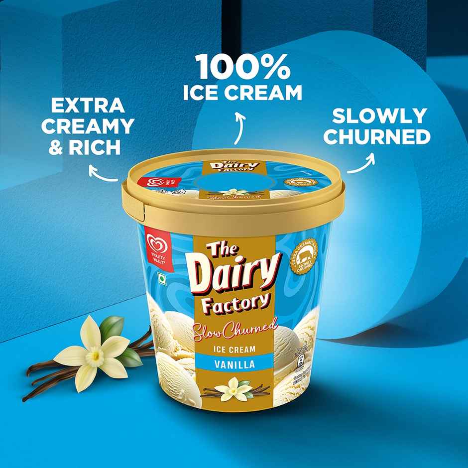 Kwality Walls The Dairy Factory Vanilla Ice Cream Tub