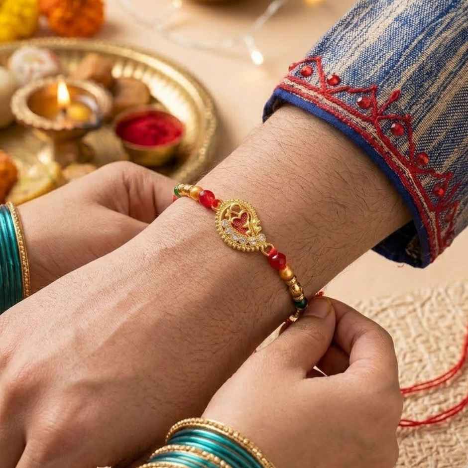 Rakhi for Brother | Om | Religious | Pack of 1 | Avyaan Rakhi