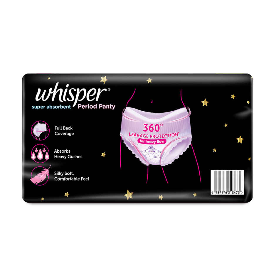 Whisper Super Absorbent Period Panties | M-L Combo