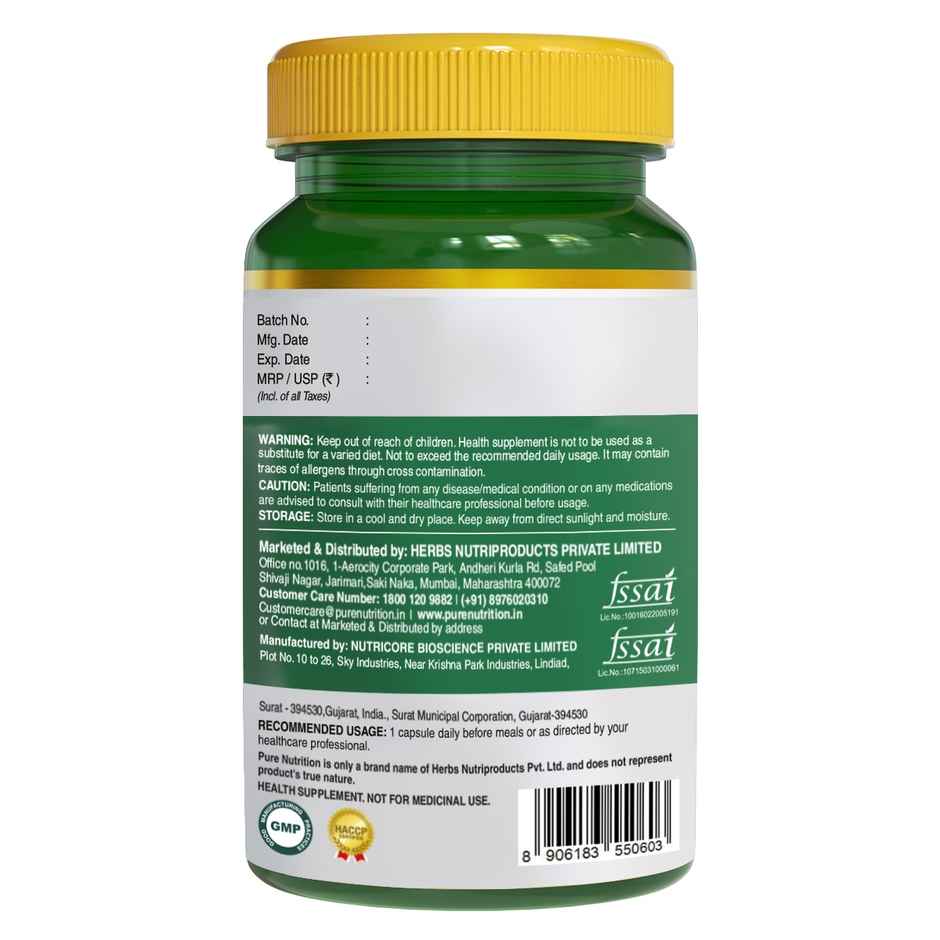 Pure Nutrition Plant-Based Vitamin A from Beta Carotene - 60 VEG Capsules