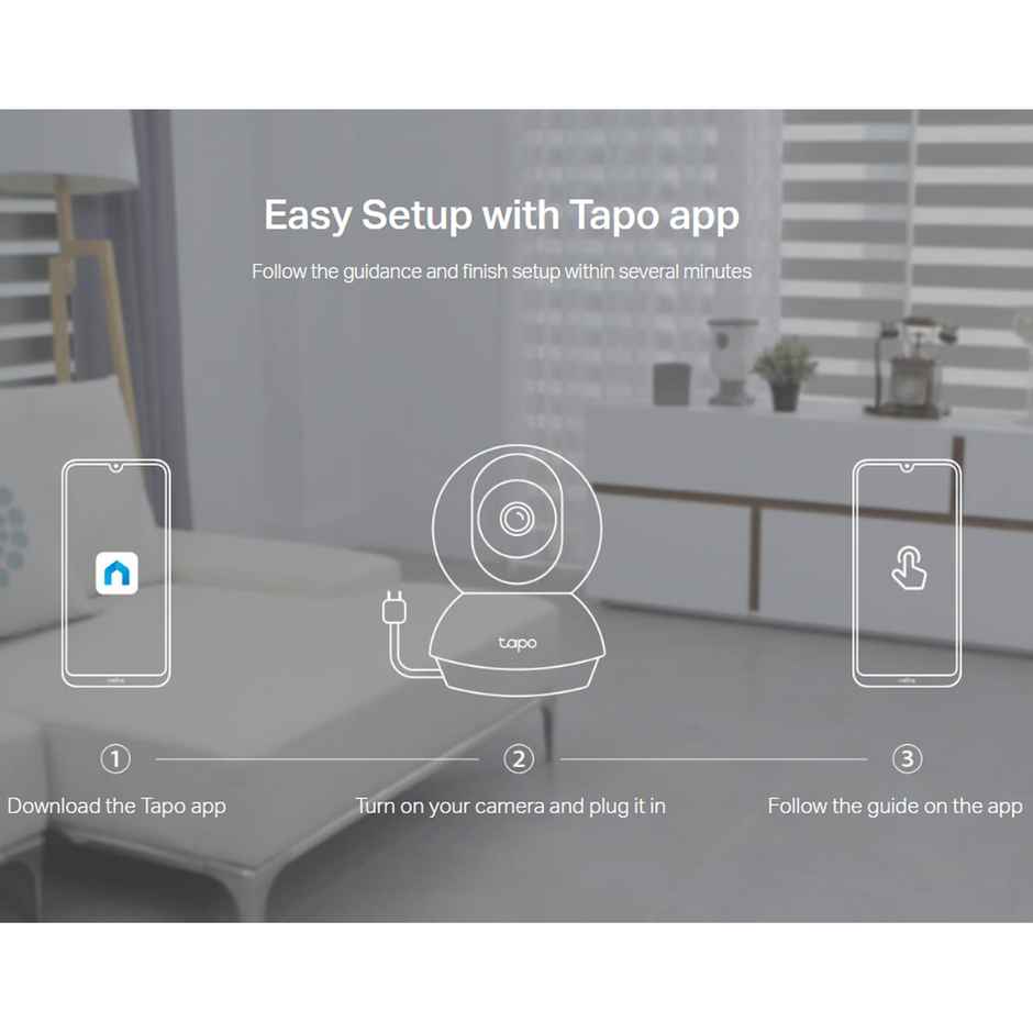 TP-Link Tapo C210P2 360Degree 3MP 2K 2304 Full HD 1296P Video Pan/Tilt Smart Wi-Fi Security Camera | Alexa Enabled | 2-Way Audio| Night Vision| Motion Detection | Indoor CCTV | Pack of 2 - White