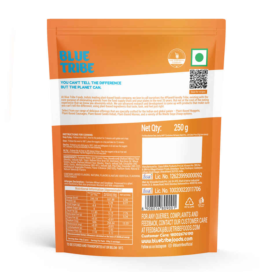 Blue Tribe Foods Plant Based Nuggets 100% Vegetarian