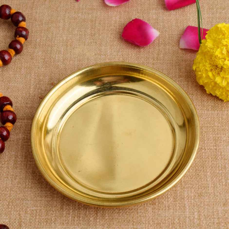 Pure Brass Gopal Ji Bhog Thali Set | Satvik