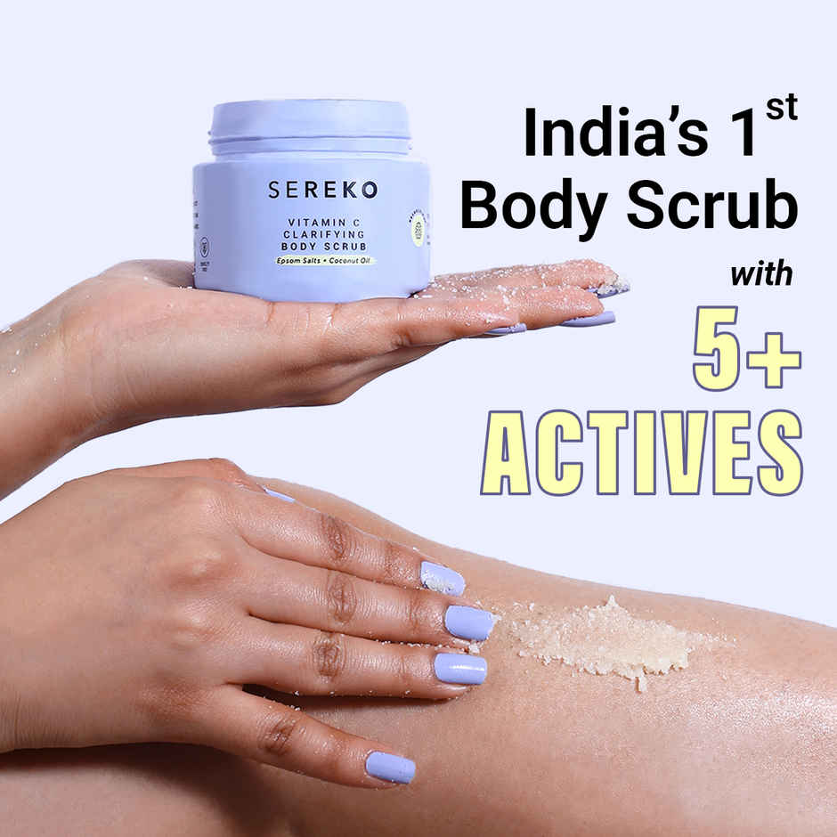 SEREKO Body Scrub for Detan & Smoother Skin | With Vitamin C, Epsom Salt & Coconut Oil