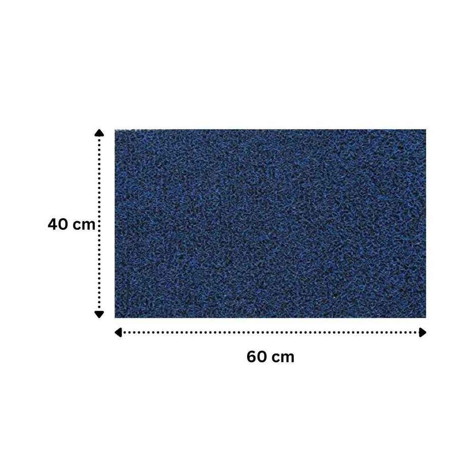 Kuber Industries PVC Anti- Skid Door Mat | Rectangular | 41 x 61 cm | Blue