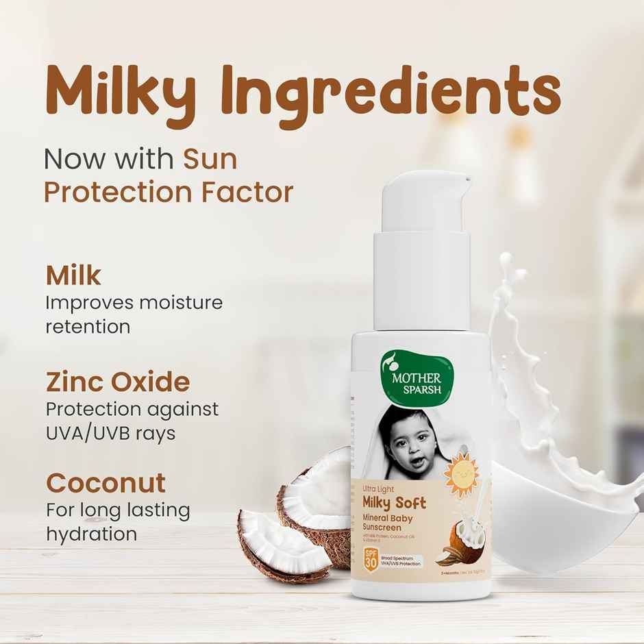 Mother Sparsh Ultra Light Milky Soft Baby Sunscreen