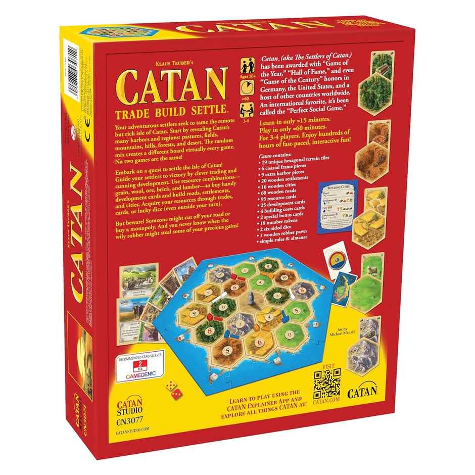 Funskool - The Original Catan adults and family adventure board game ages 10+ for 3 to 4 players