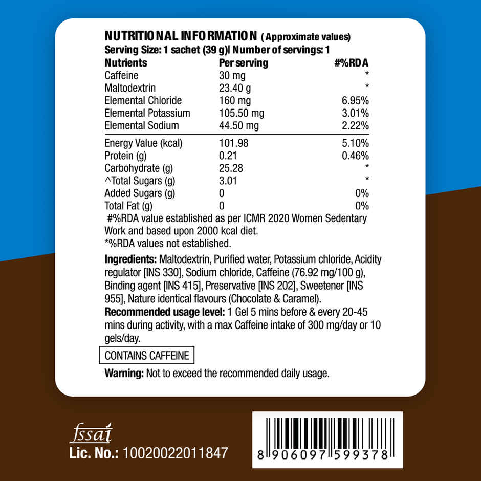Fast&Up Energy Gel Caffeinated Chocolate Bourbon