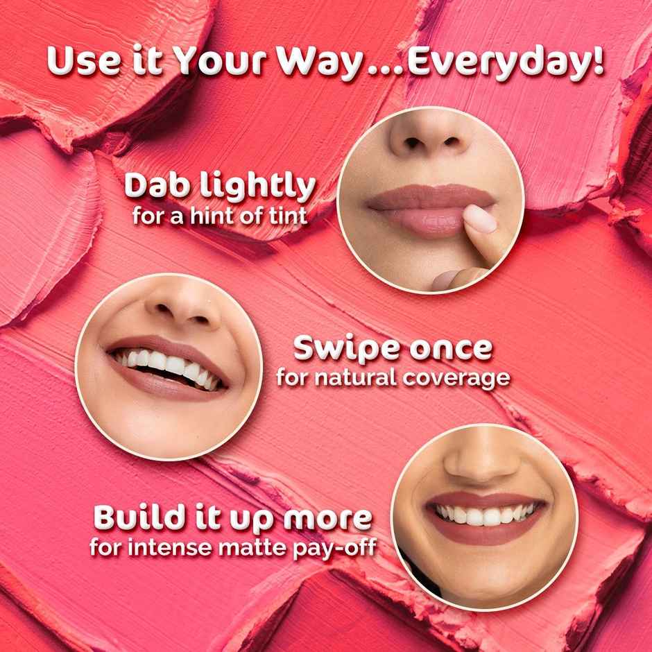 Mamaearth Creamy Matte Long Stay Lipstick | 06 Apricot Taupe