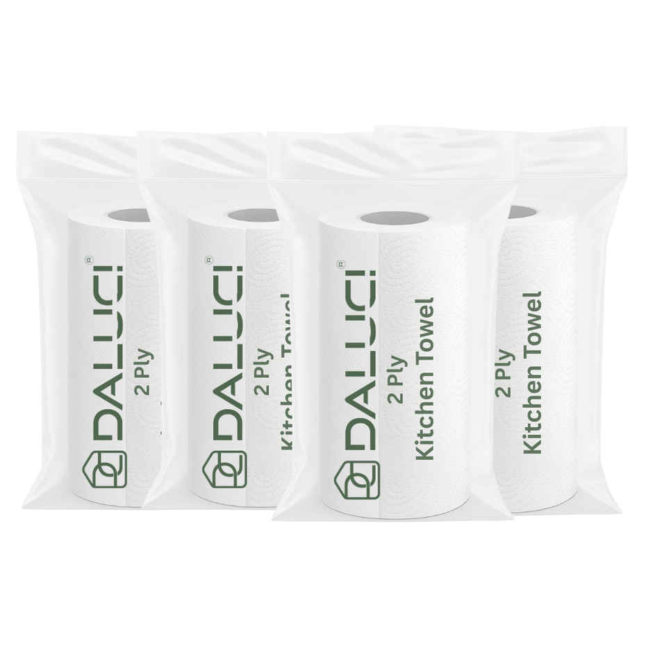 DALUCI Kitchen Tissue Paper Roll | 60 Pulls | Pack of 4