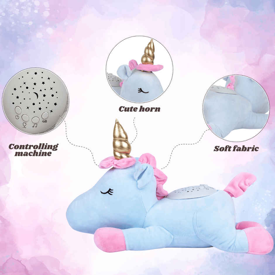 Toytales Cute Unicorn Soft Toy | Light Projector |Birthday Gift