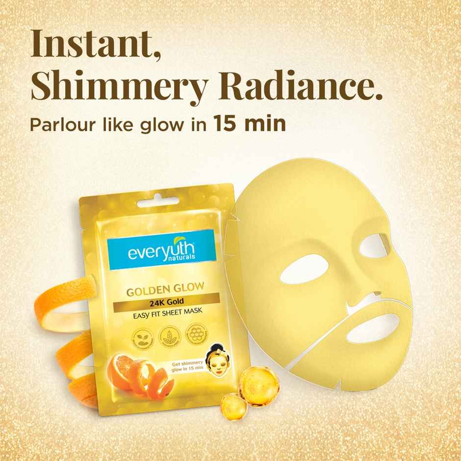 Everyuth Naturals Golden Glow 24K Gold Sheet Mask