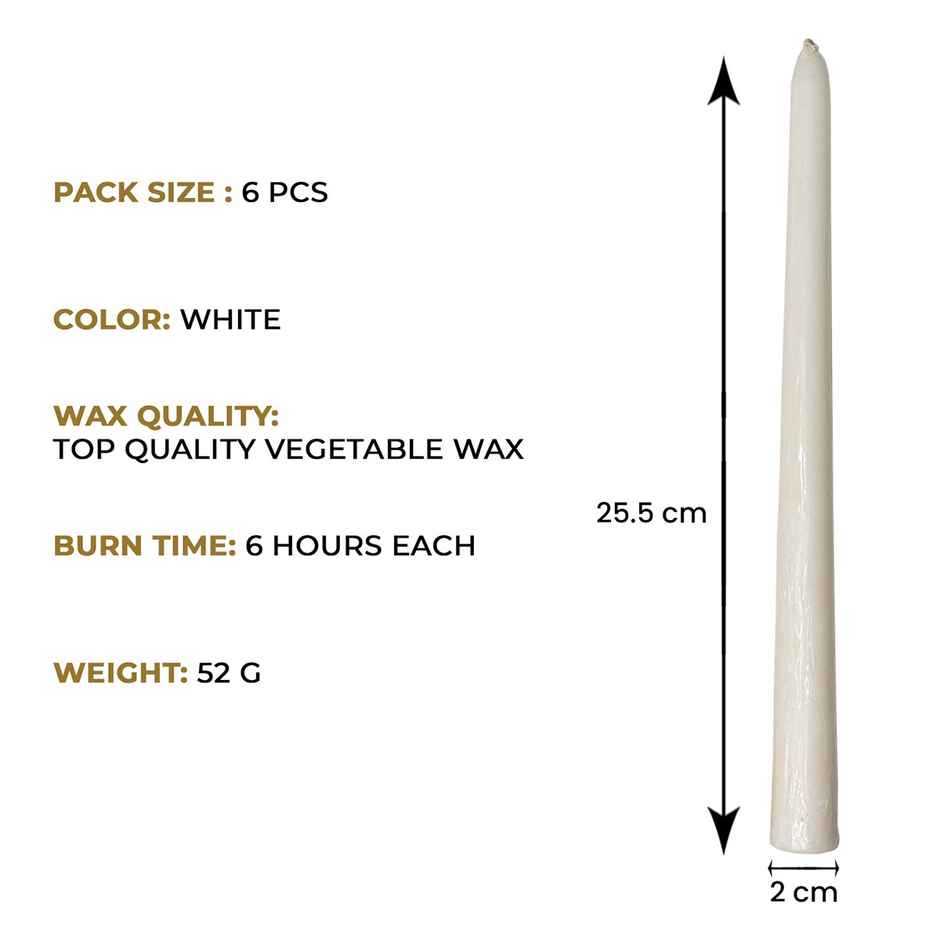 Ekam Scented Taper Candle Gift Set | White Colour