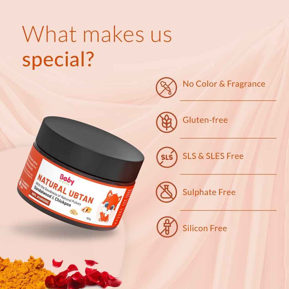 Babyorgano Ayurvedic Natural Ubtan Powder Skin Lightening And Tan Removal