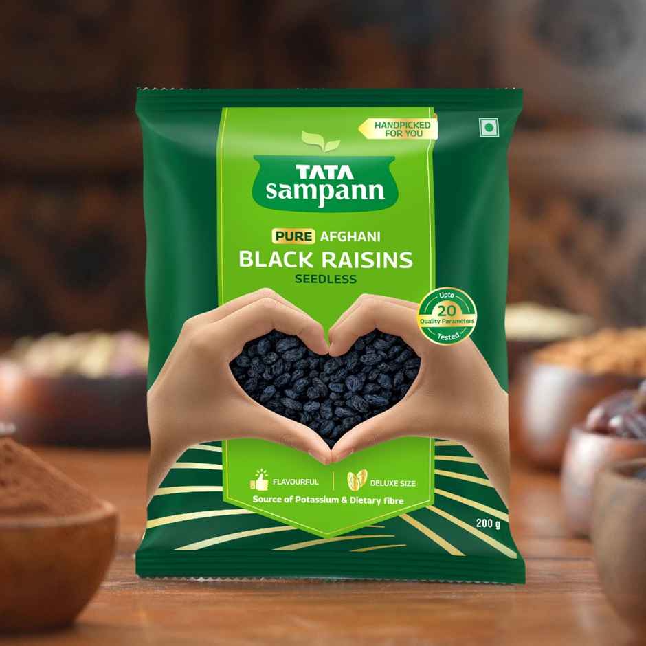 Tata Sampann Absolutely Pure | Seedless Black Raisins