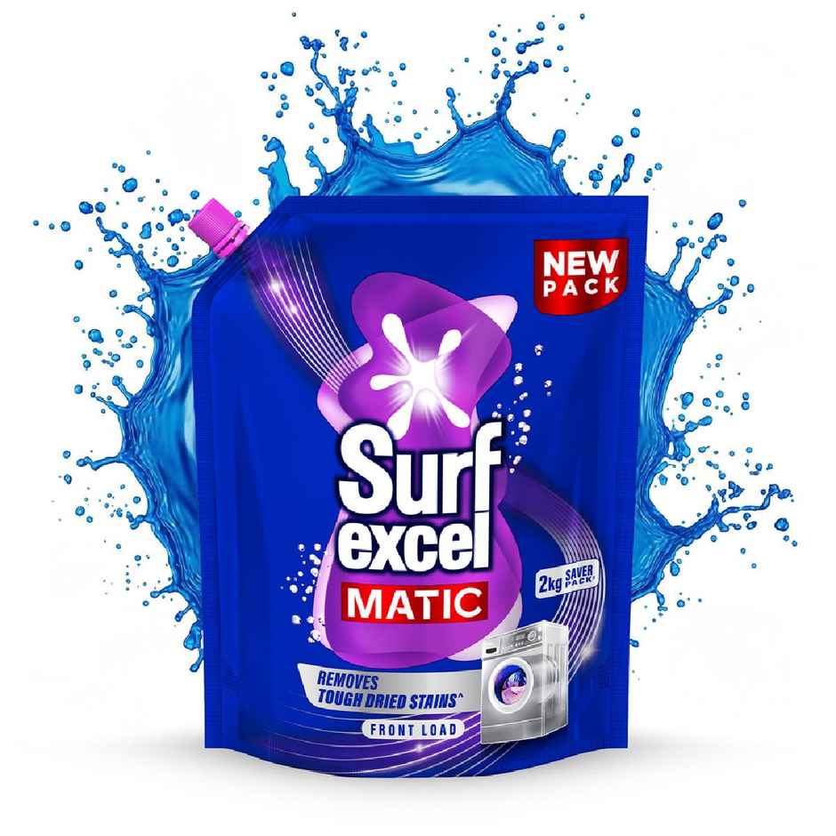 Surf Excel Matic Front Load Detergent Liquid Refill | Tough Dried Stain Removal