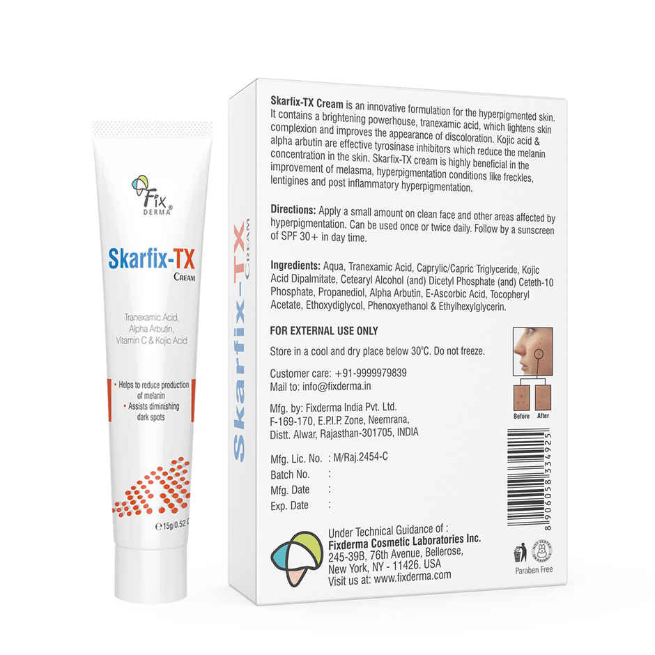 Fixderma Skarfix-TX Face Cream with 2% Kojic Acid for Pigmentation, Blemishes & Dark Spots