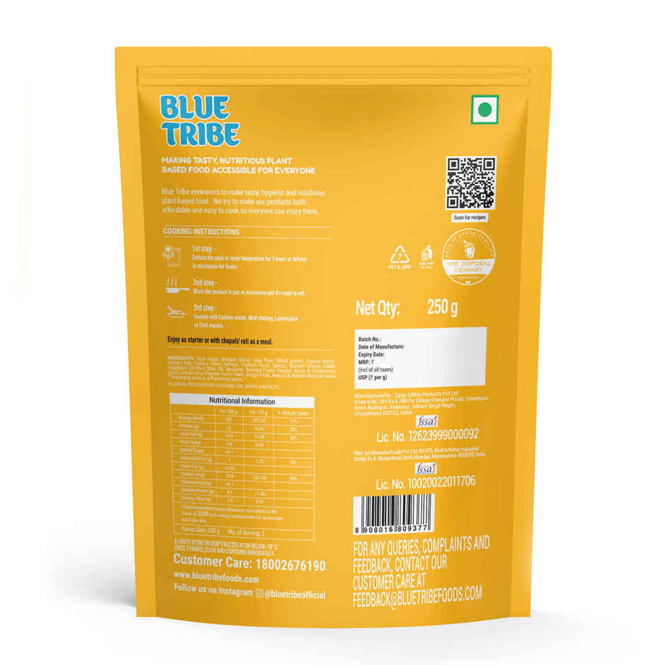 Blue Tribe | Ready To Eat Tandoori Soya Chaap | No Maida 
