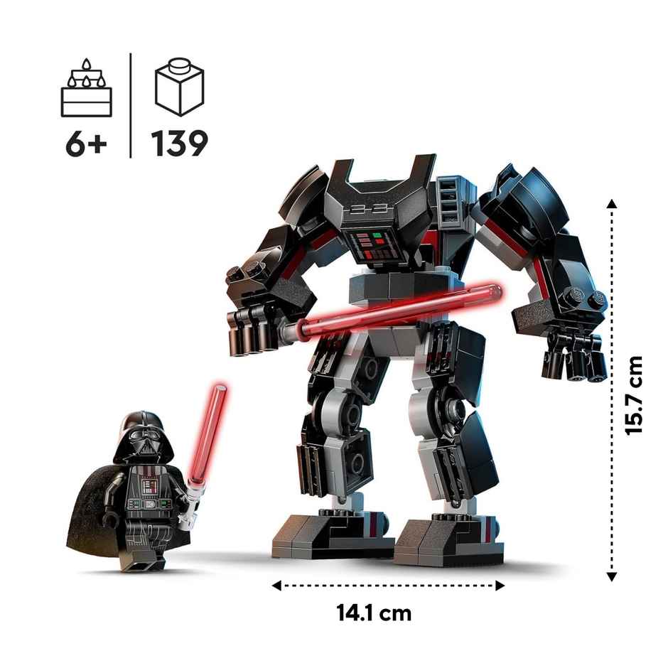 Lego Star Wars Darth Vader Mech Building Toy Set (139 Pieces)