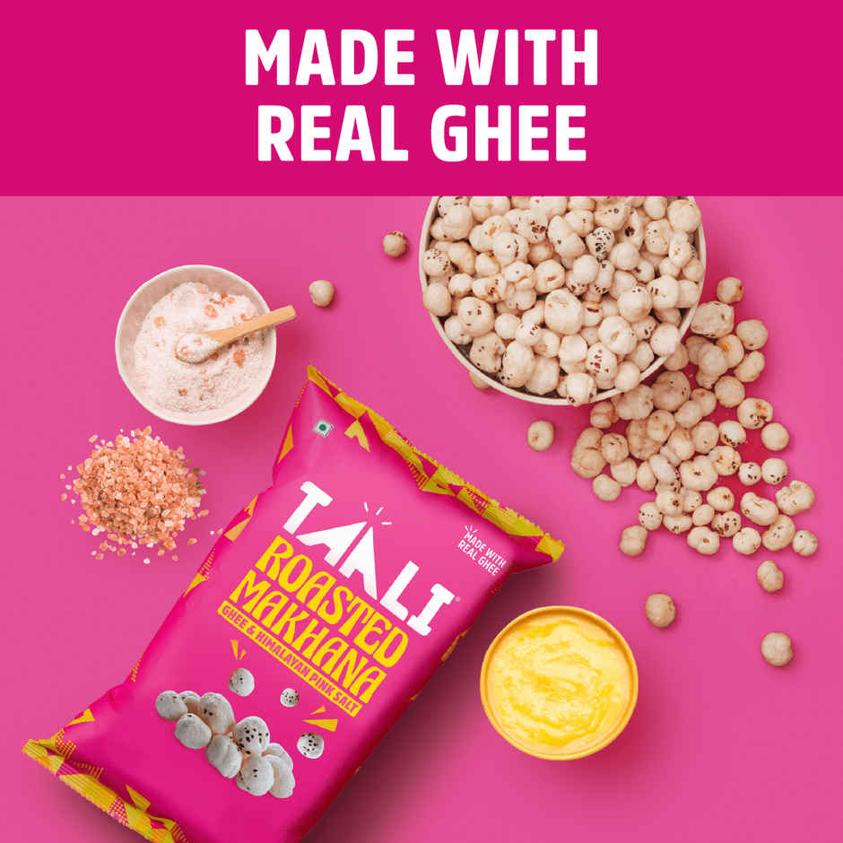 Taali Roasted Makhana - Ghee & Himalayan Pink Salt, Natural, Rich in Protein
