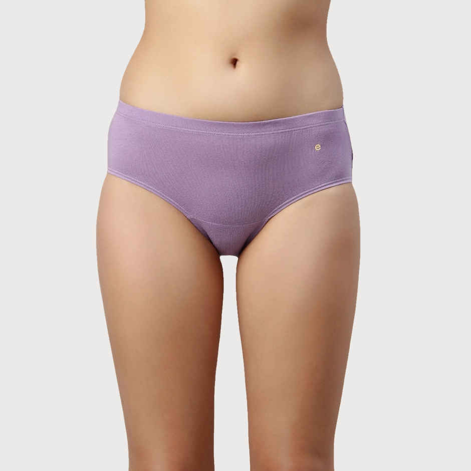 Enamor Women's CR17 Stretch Cotton Hipster Panty | Mid Waist | PO3 | Assorted | S