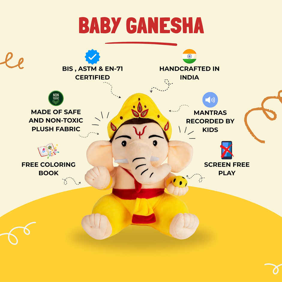 Panda's Box Mantra Chanting Baby Ganesha | Medium - 30 cm