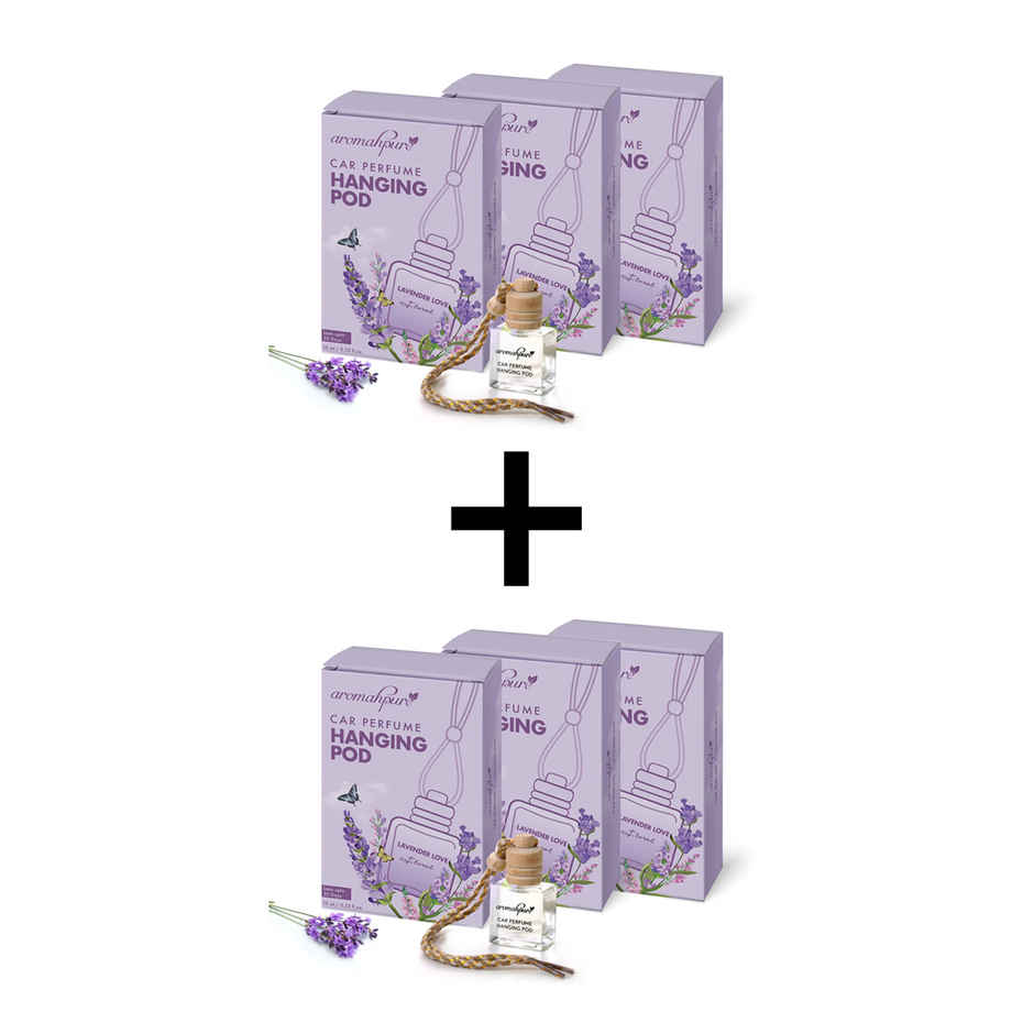 Aromahpure Premium Car Air Freshener Hanging Pod | Lavender | Last Upto 30 Days Pack Of 3 Combo