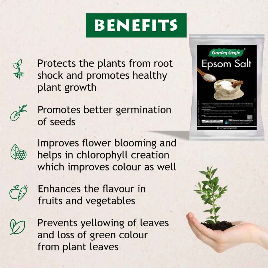 Garden Genie Vermicompost & Epsom Salt | Organic Plant Khad & Magenisum Sulphate for Gardening