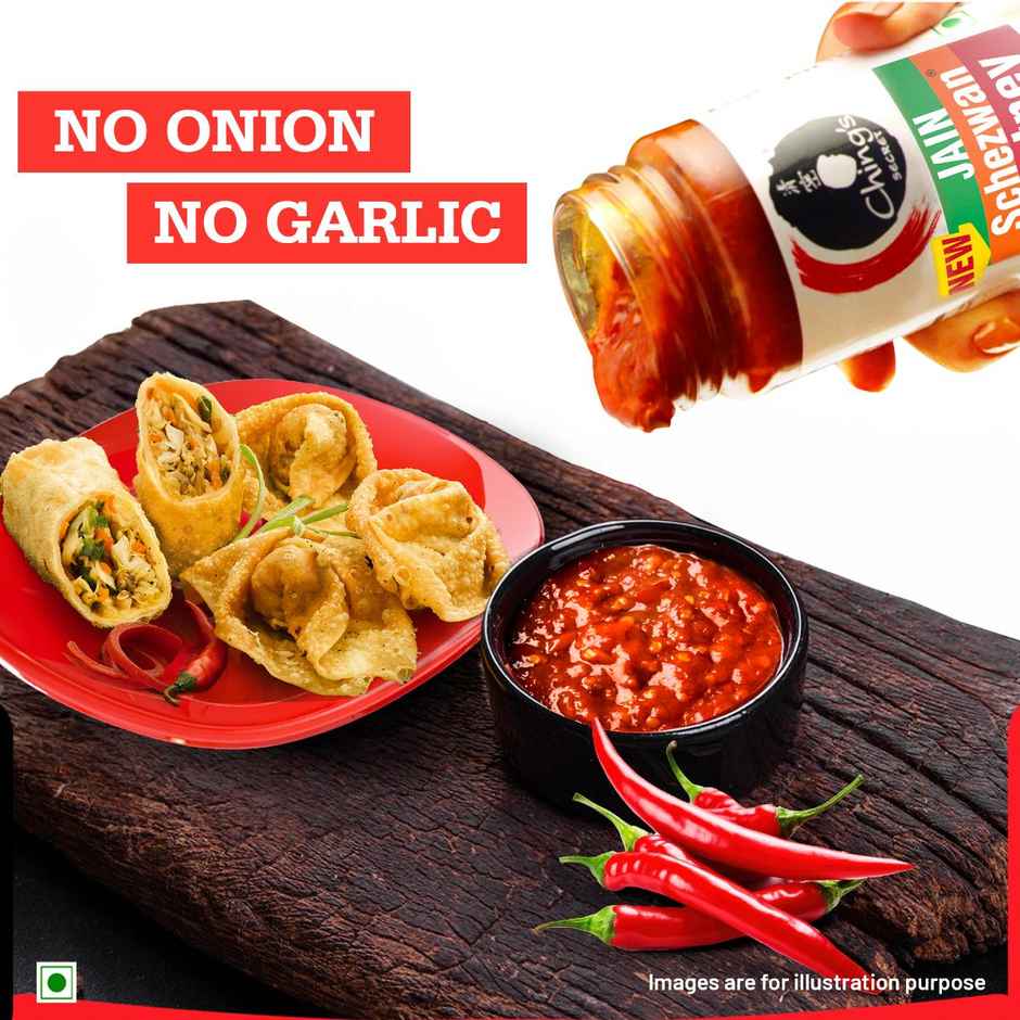 Ching's Secret Jain Schezwan Chutney, No Onion, No Garlic, Ideal for Jain Recipes