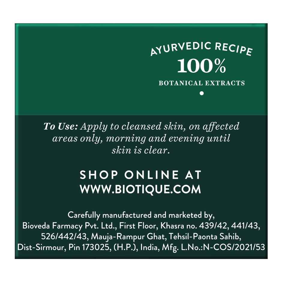 Biotique Winter Green Acne Control Spot Correction Cream