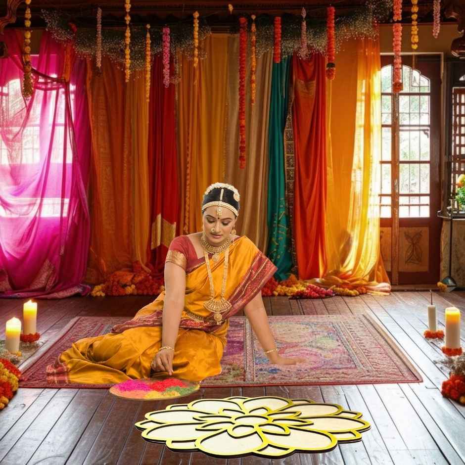 Rangoli Stencil | Multicolor | 6 x 6 Inch | DiaCraft