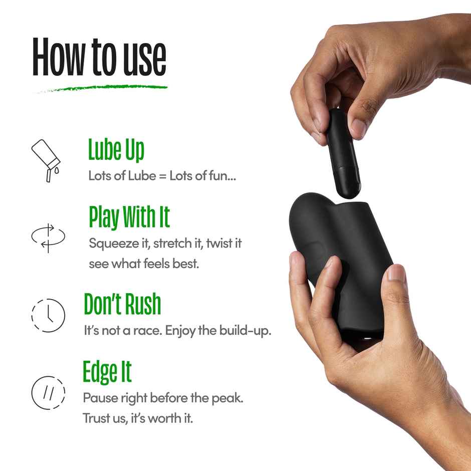 Bold Care Stroke Of Genius 10 Vibrating Modes Rechargeable Stroker For Men l | 1 Year Warranty