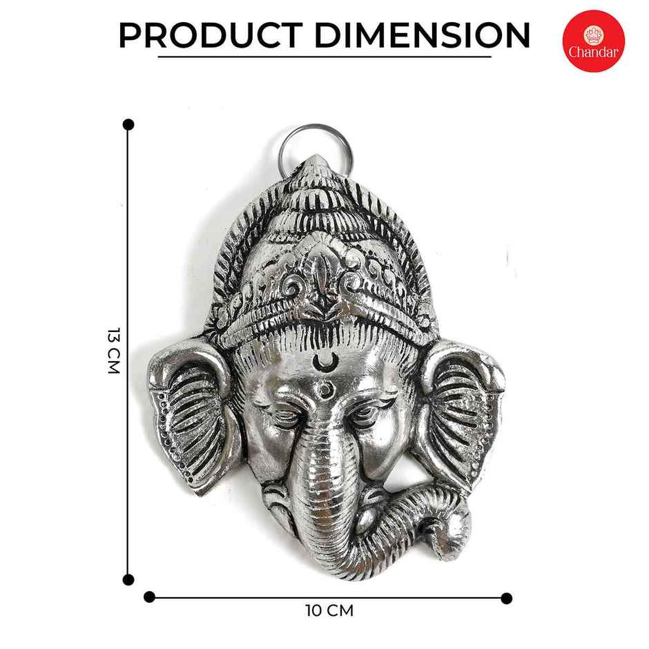 Chandar Baal Ganesh Wall Hanging Metal Oxodised 11.5X9.5 Cm
