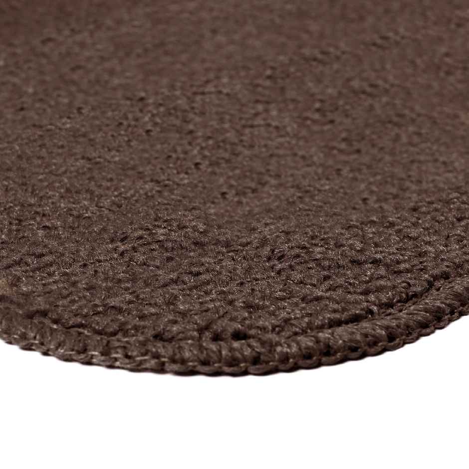 Saral Home Solid PP Yarn Multipurpose Runner with Anti Skid Backing | Dark Brown - 43 x 120 cm